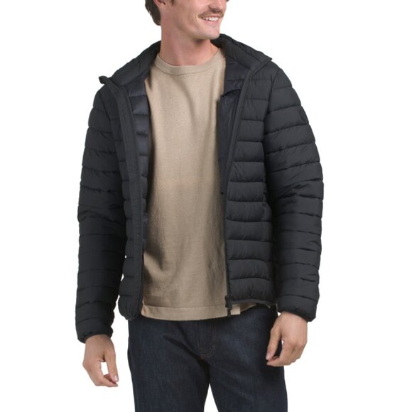 SAVE THE DUCK Black Erion Puffer Jacket - Picture 1 of 2